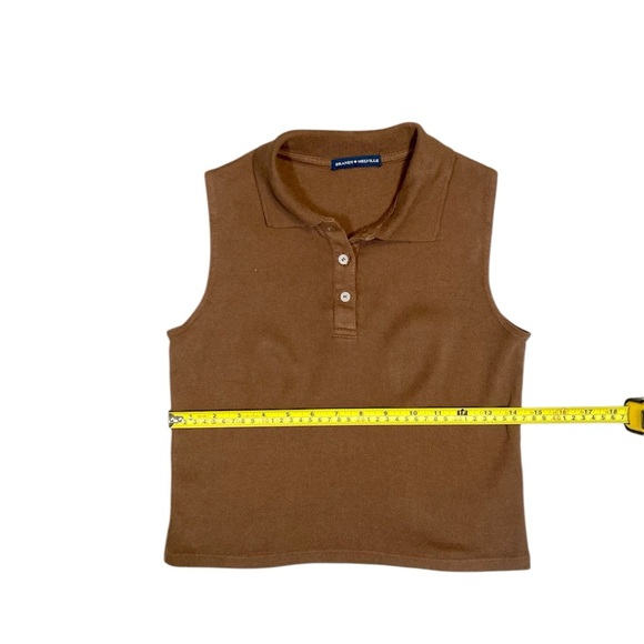Brandy Melville Sleeveless Polo Top Brown Size Small​ - Picture 6 of 8
